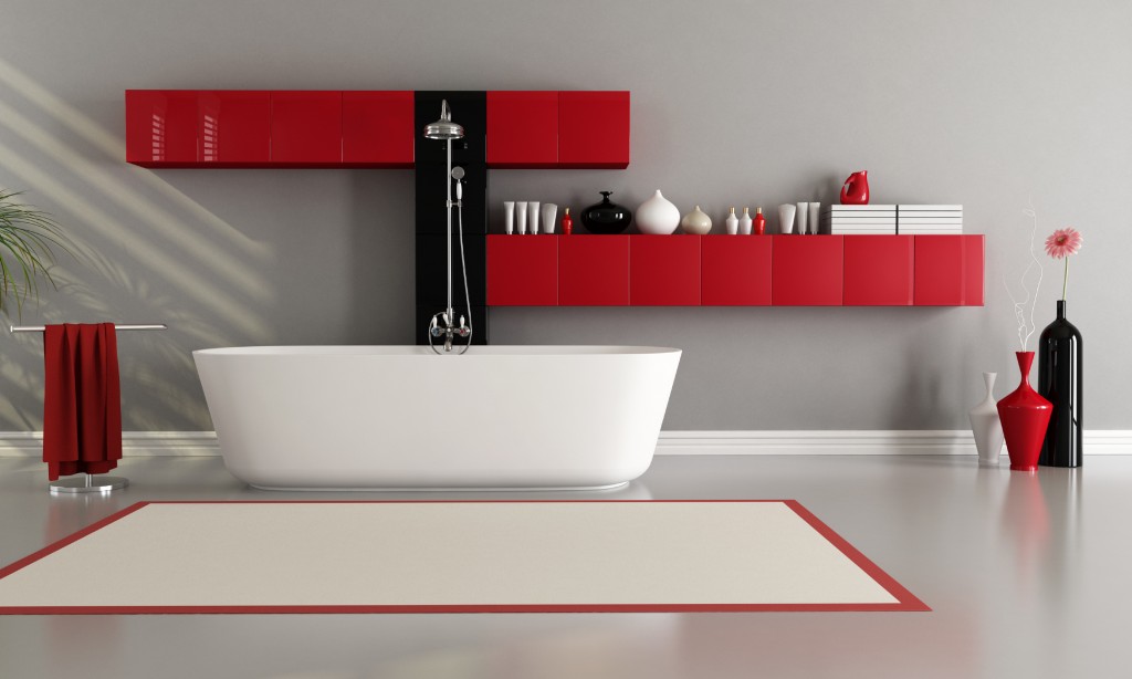 Red bathroom