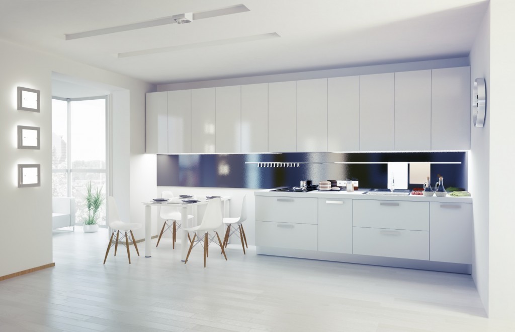 high gloss white kitchen - but what is involved in planning a kitchen