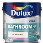 Dulux Bathroom Pure Brilliant White Soft Sheen Emulsion Paint 2.5L Departments DIY at B Q