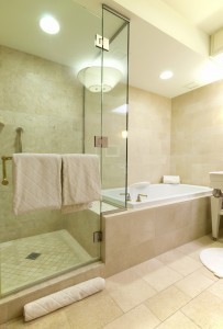 Luxury hotel bathroom