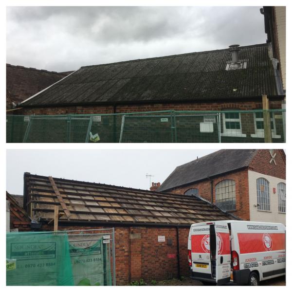 Removal of Asbestos Roof Sheeting to Yard Building