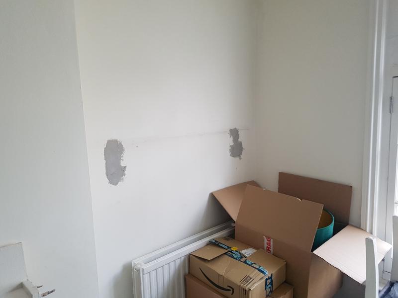 Shelf had fallen off wall
