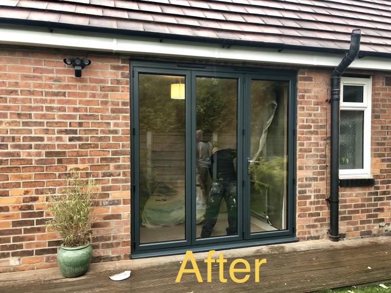 After picture of bi-fold door installation 