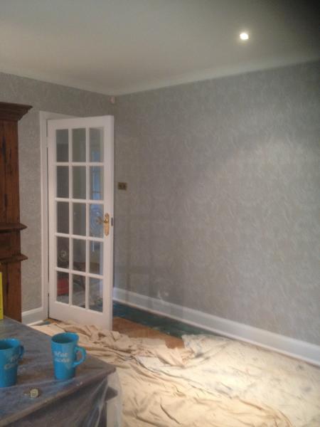 Living Room Wallpapering