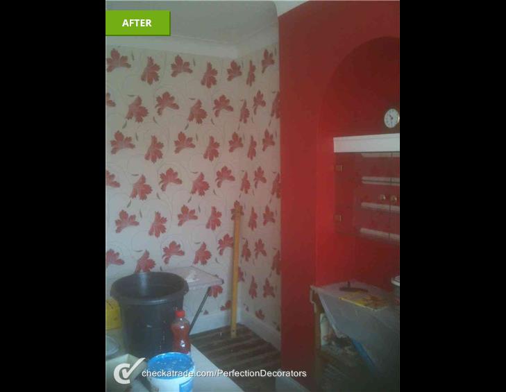 Feature wall papering