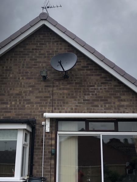 Satellite dish installation 