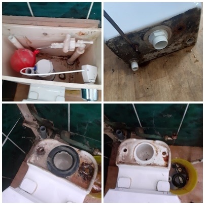 four stages to a toilet repair