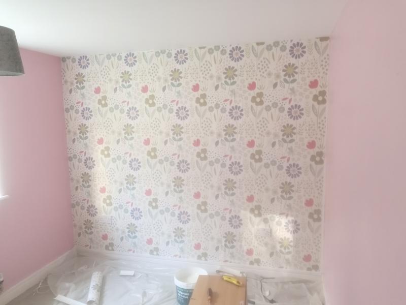 Pink wall painted